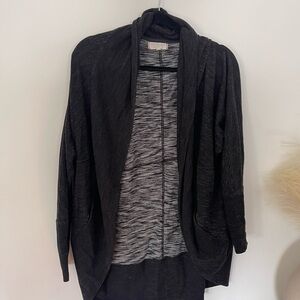 Max Studio Charcoal Open Front Cardigan